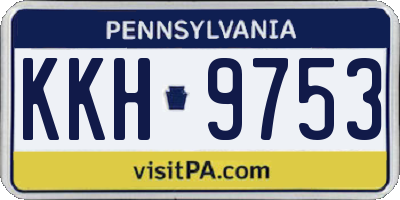 PA license plate KKH9753