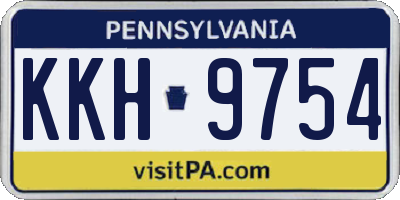 PA license plate KKH9754