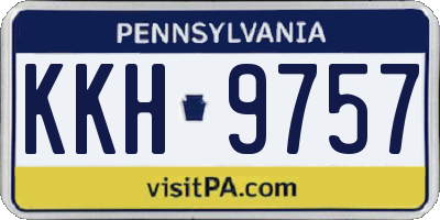 PA license plate KKH9757
