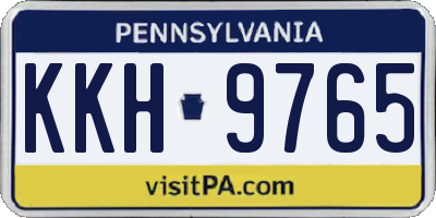 PA license plate KKH9765