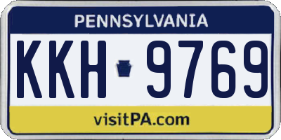 PA license plate KKH9769