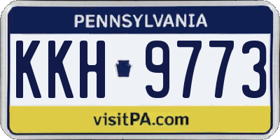 PA license plate KKH9773