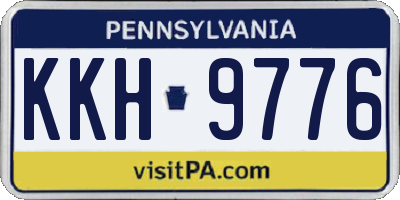 PA license plate KKH9776