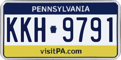 PA license plate KKH9791