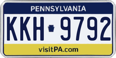 PA license plate KKH9792
