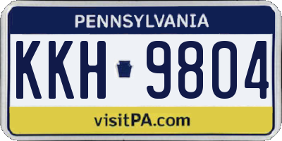 PA license plate KKH9804