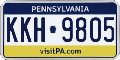 PA license plate KKH9805