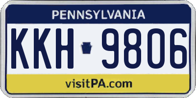 PA license plate KKH9806