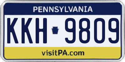 PA license plate KKH9809