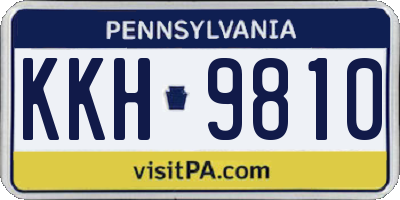 PA license plate KKH9810
