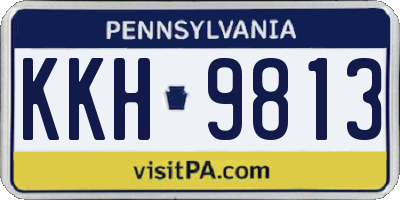 PA license plate KKH9813