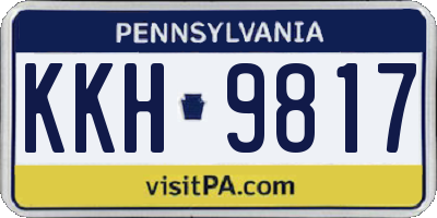 PA license plate KKH9817