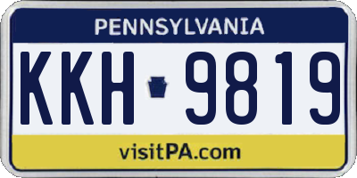 PA license plate KKH9819