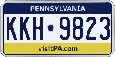 PA license plate KKH9823