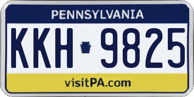 PA license plate KKH9825