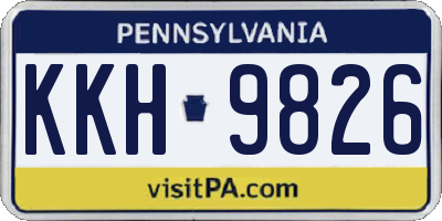 PA license plate KKH9826