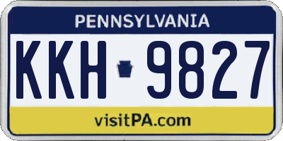 PA license plate KKH9827