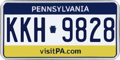 PA license plate KKH9828