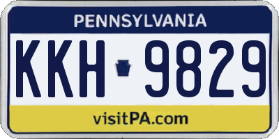 PA license plate KKH9829