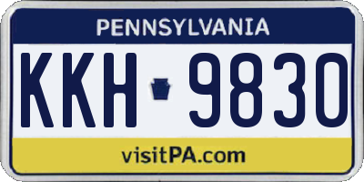PA license plate KKH9830