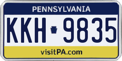 PA license plate KKH9835
