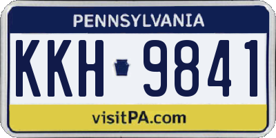 PA license plate KKH9841
