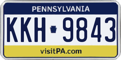 PA license plate KKH9843