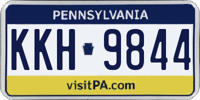 PA license plate KKH9844
