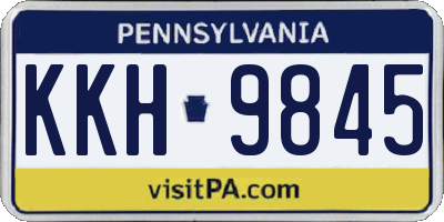 PA license plate KKH9845