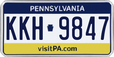 PA license plate KKH9847