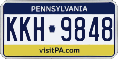 PA license plate KKH9848
