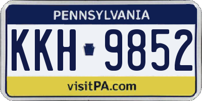 PA license plate KKH9852