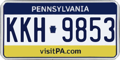 PA license plate KKH9853