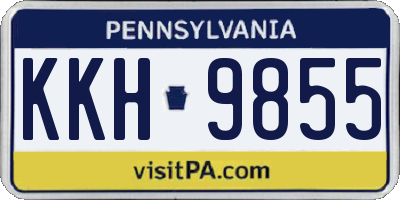 PA license plate KKH9855