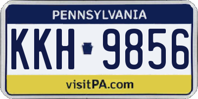 PA license plate KKH9856