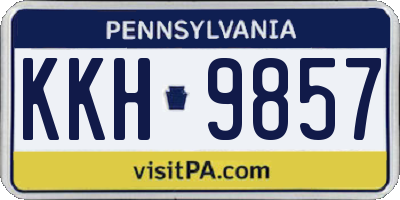 PA license plate KKH9857