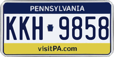 PA license plate KKH9858