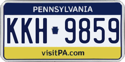 PA license plate KKH9859