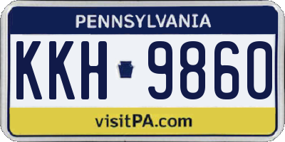 PA license plate KKH9860