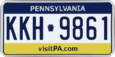 PA license plate KKH9861