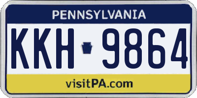 PA license plate KKH9864