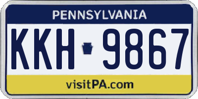PA license plate KKH9867
