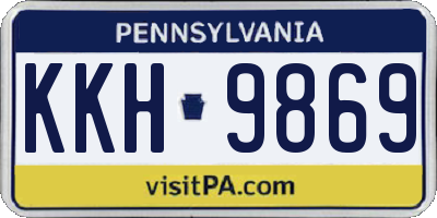 PA license plate KKH9869