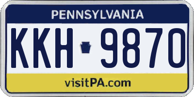 PA license plate KKH9870