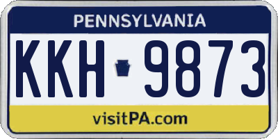 PA license plate KKH9873