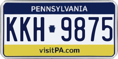 PA license plate KKH9875