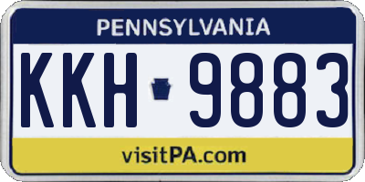 PA license plate KKH9883