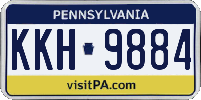PA license plate KKH9884