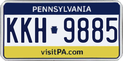 PA license plate KKH9885