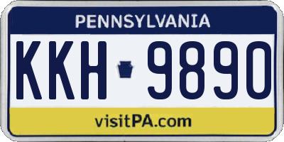 PA license plate KKH9890